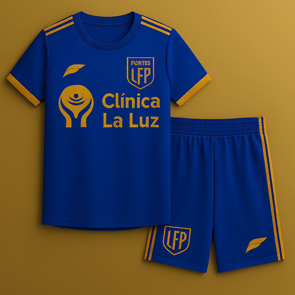 ⚽ Uniforme Oficial Azul con Franjas Doradas — La Fabrika Perú